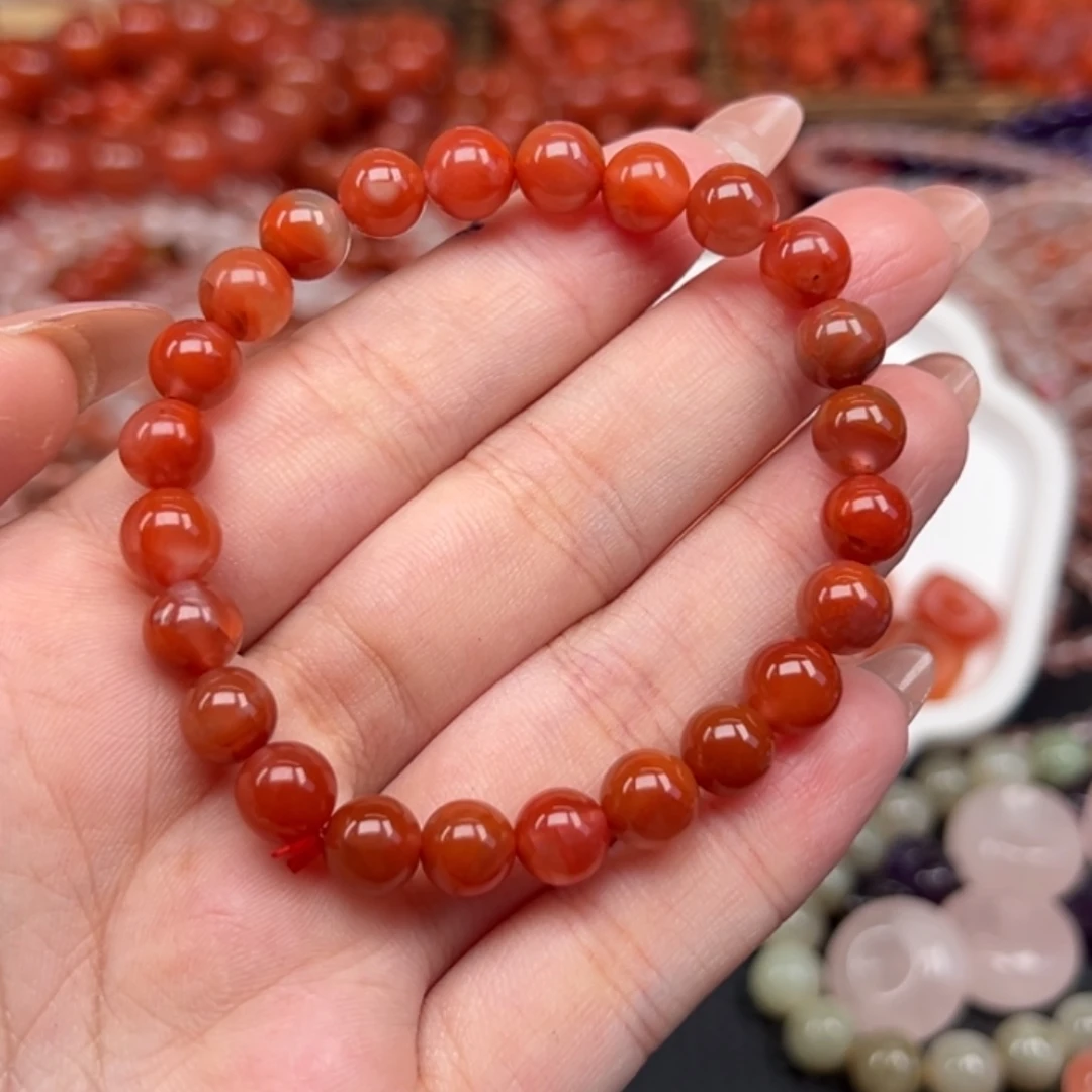 人***风南红玛瑙未镶嵌手链