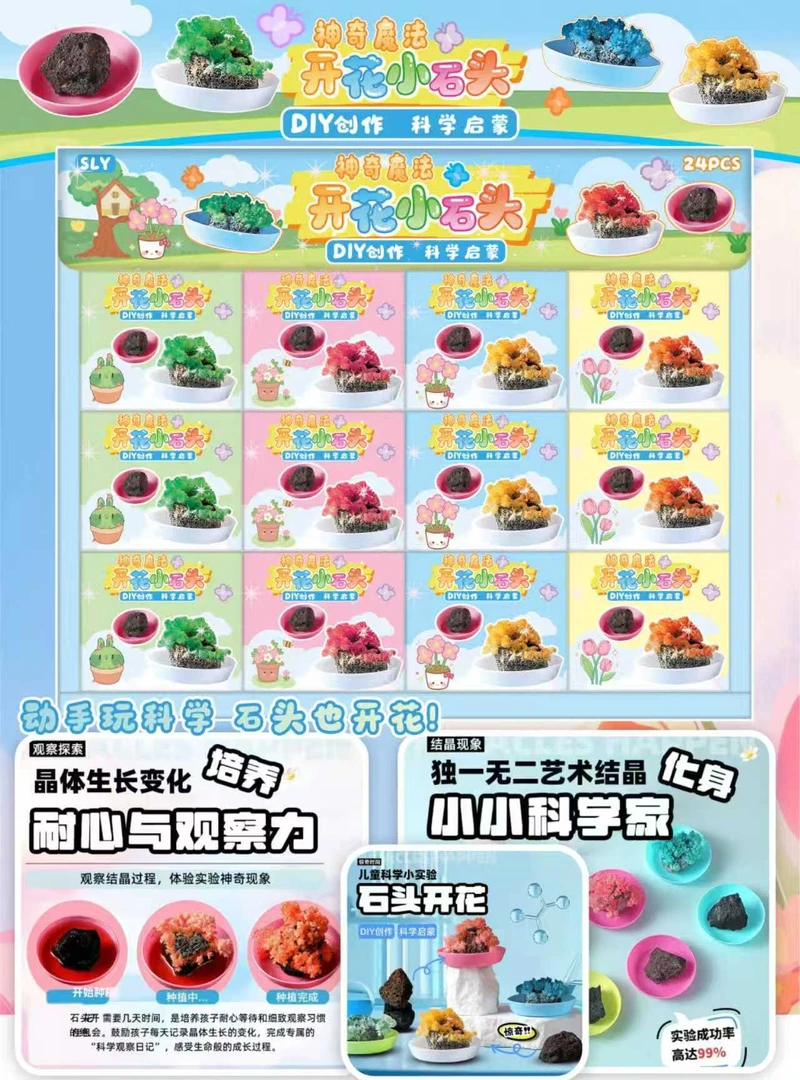 开花小石头神奇趣味玩具（一单到手24个），B-125