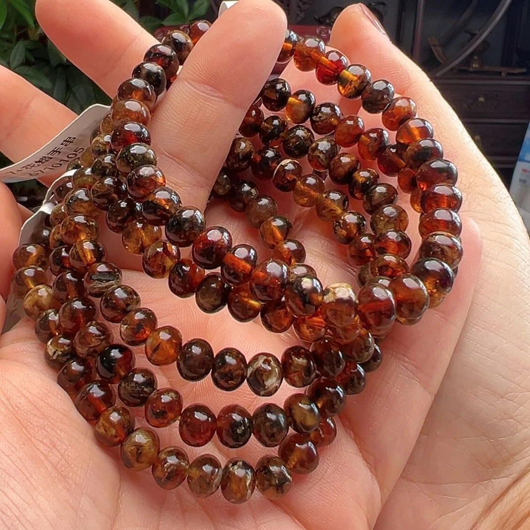 裸石琥珀未镶嵌抚顺琥珀10119七多样性发其一