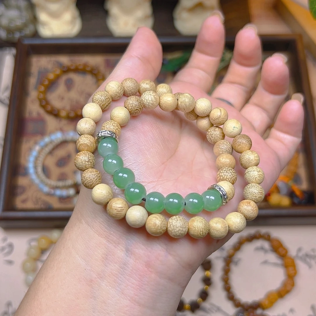 未镶嵌菩提手串手链奶香木
