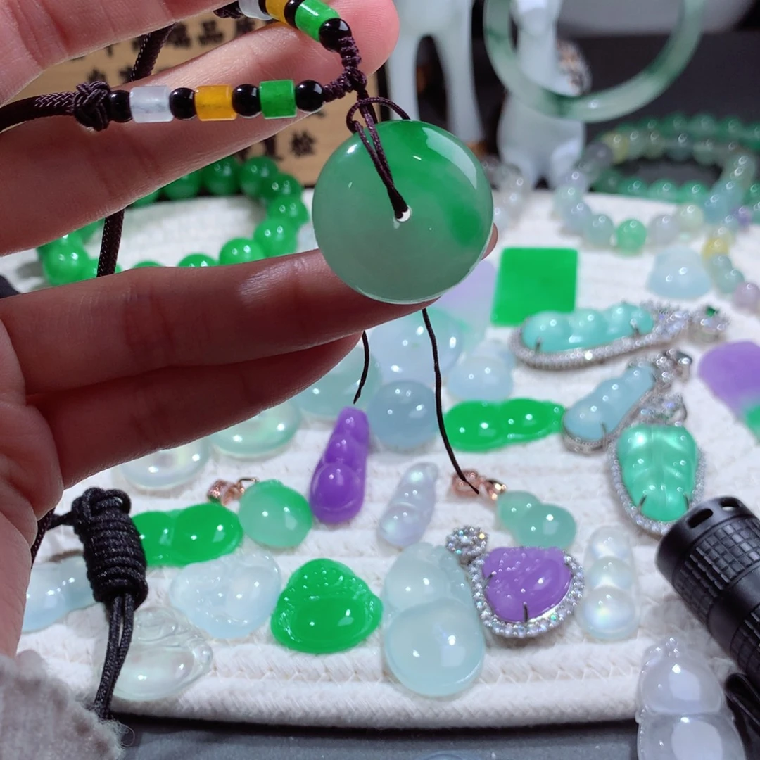 飘绿面包扣平安扣25/11.8