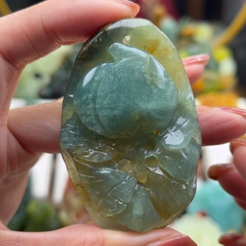 岫玉未镶嵌手链挂件