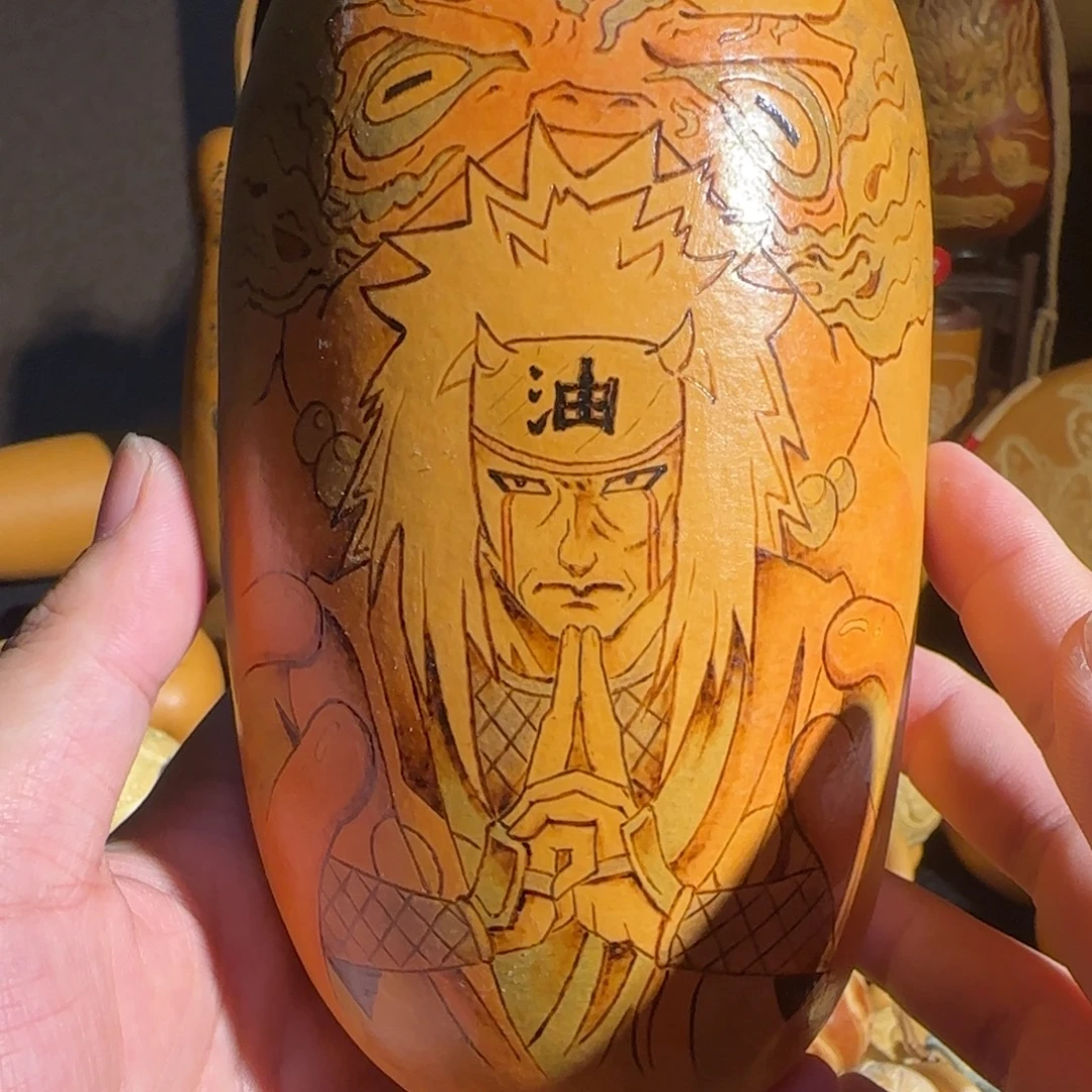 有机玻璃自来也烙画