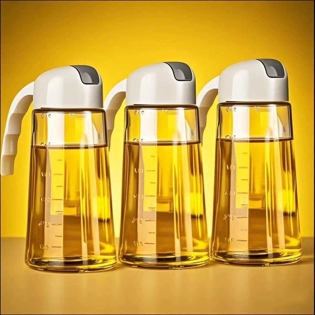 玻璃油瓶自动开合大容量630ml酱油醋瓶不挂油防漏油倒油壶