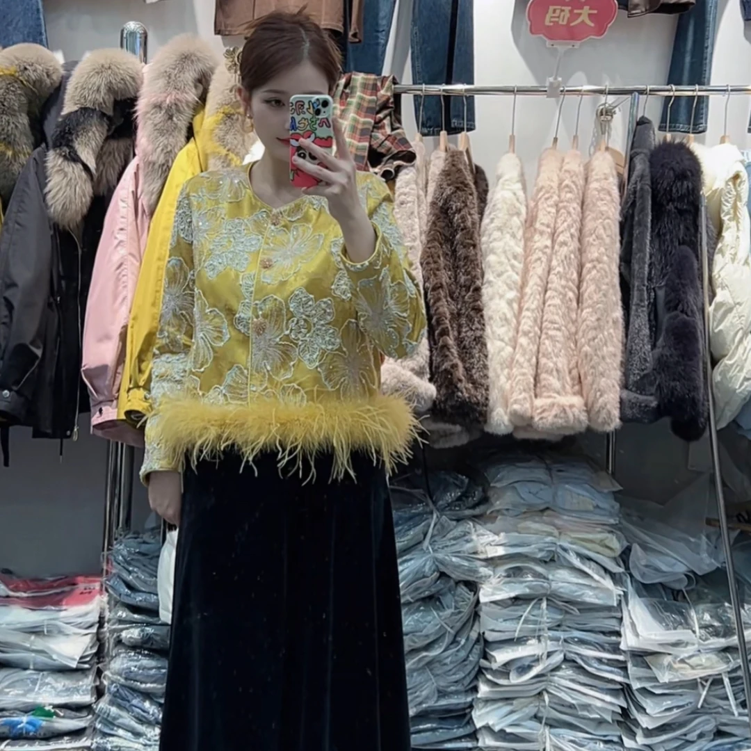 新中式真丝系列满绣外套