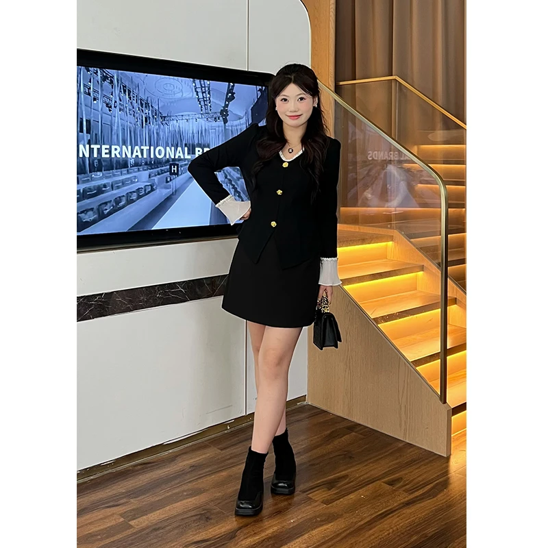 周周微胖定制~【遥寄三山】V领喇叭袖收腰早春显瘦独特上衣LMQ339
