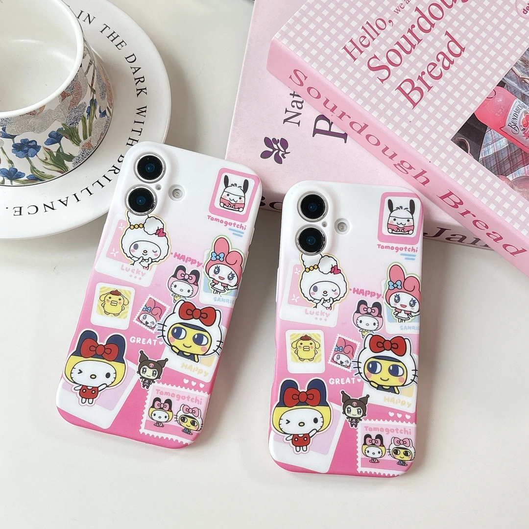 卡通可爱少女风iPhone手机壳适用iPhone16promax,15,14,13手机壳