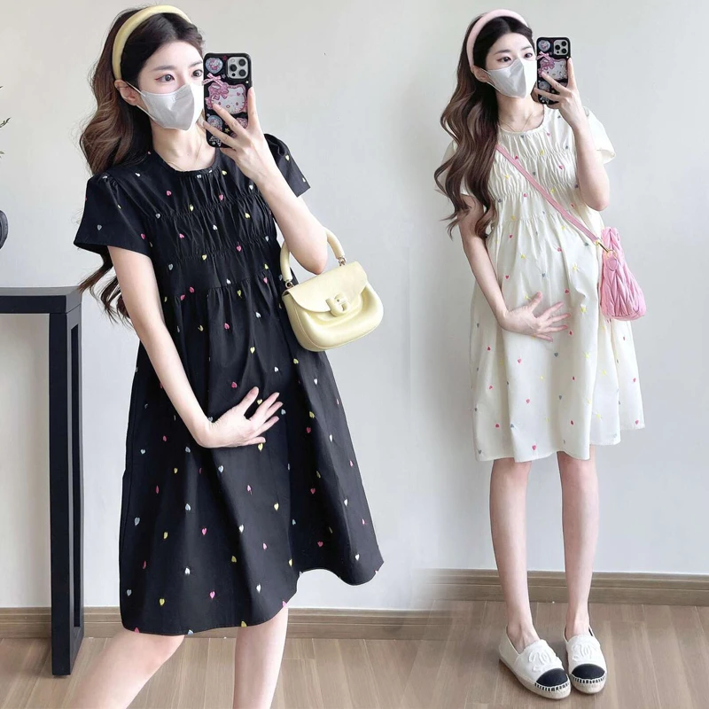 孕妇装夏装女2025新款爆款洋气连衣裙轻奢高级感夏季小个子矮个子