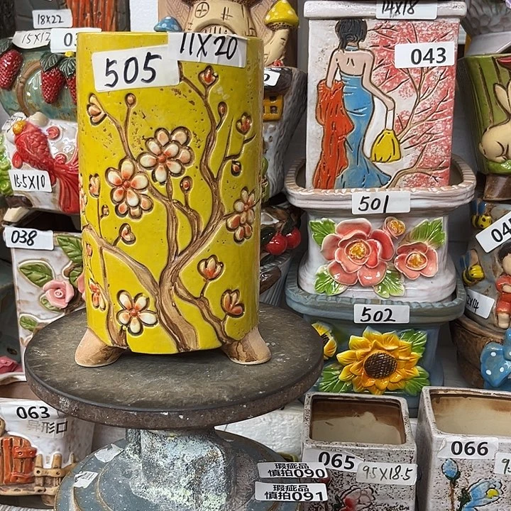 粗陶材质多肉花盆