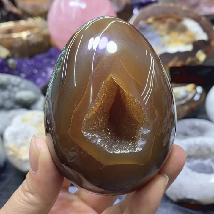 未镶嵌珠宝半成品水晶龙蛋
