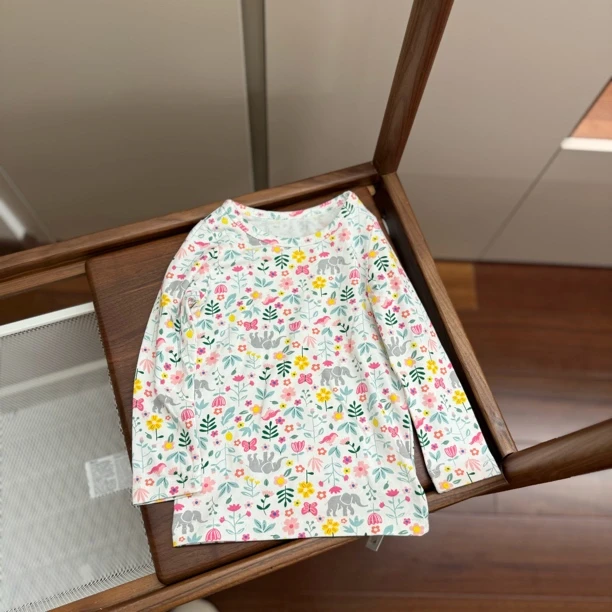 【编号M664】Y2548-19-儿童圆领打底衫A小象小花-SWD