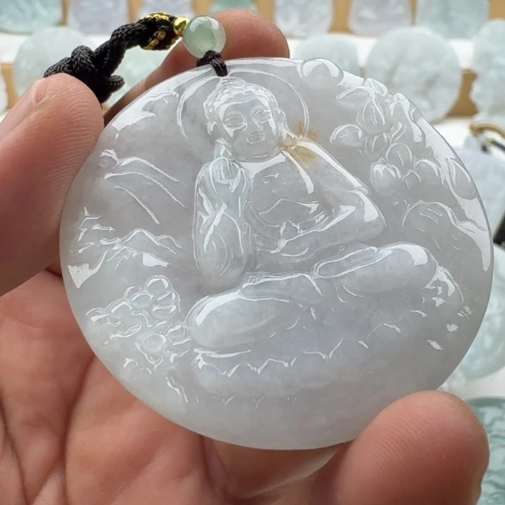 翡翠未镶嵌颈饰天然缅甸A货翡翠