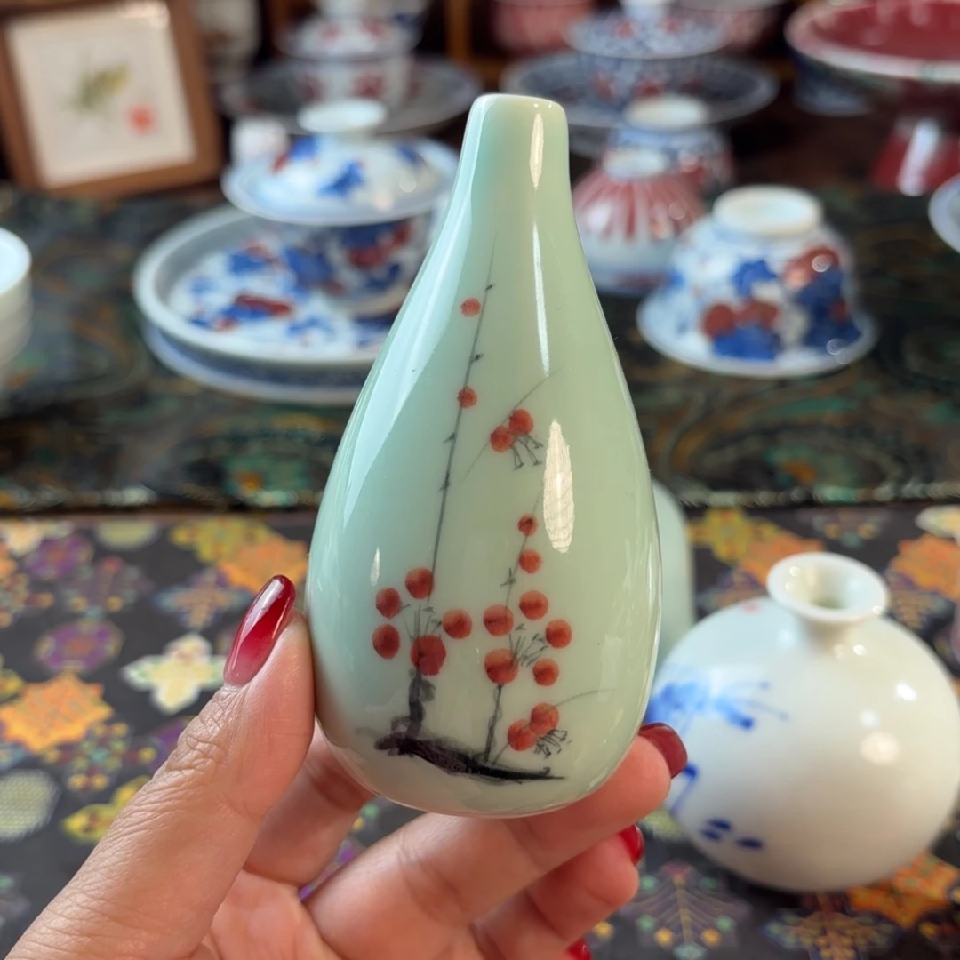 瓷不退换微瑕手绘画器香茶