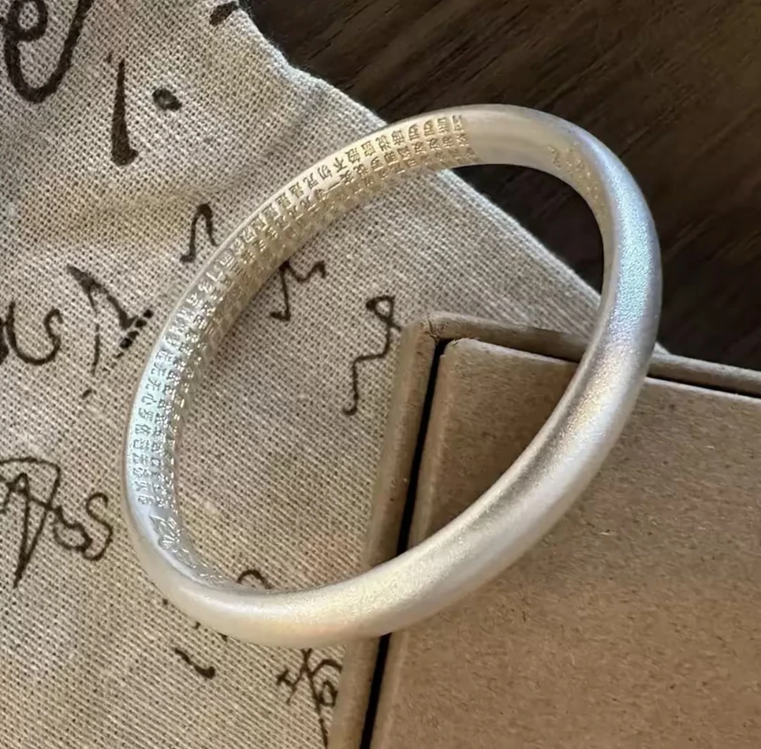 足银手镯 足银999.9【泥鳅背】 闭口厚壁中空纯银手镯贵妃镯