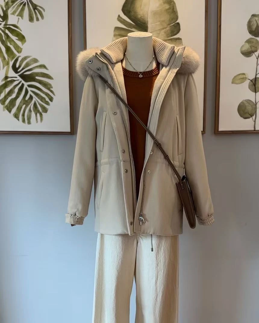 MSC高定 LP滑雪服系列纯羊绒大衣  镜布