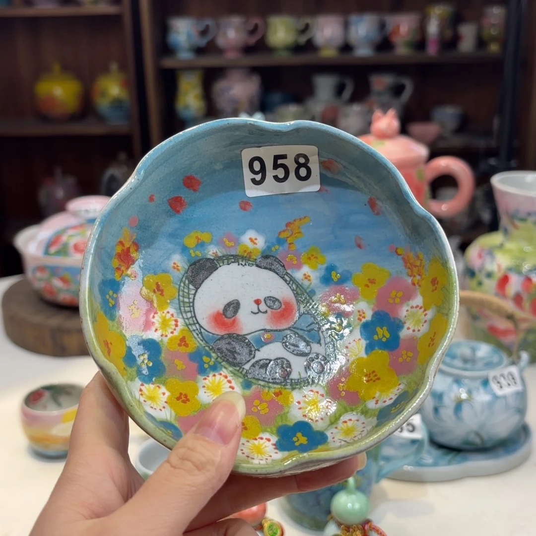 景德镇手绘高温釉下彩陶瓷茶具