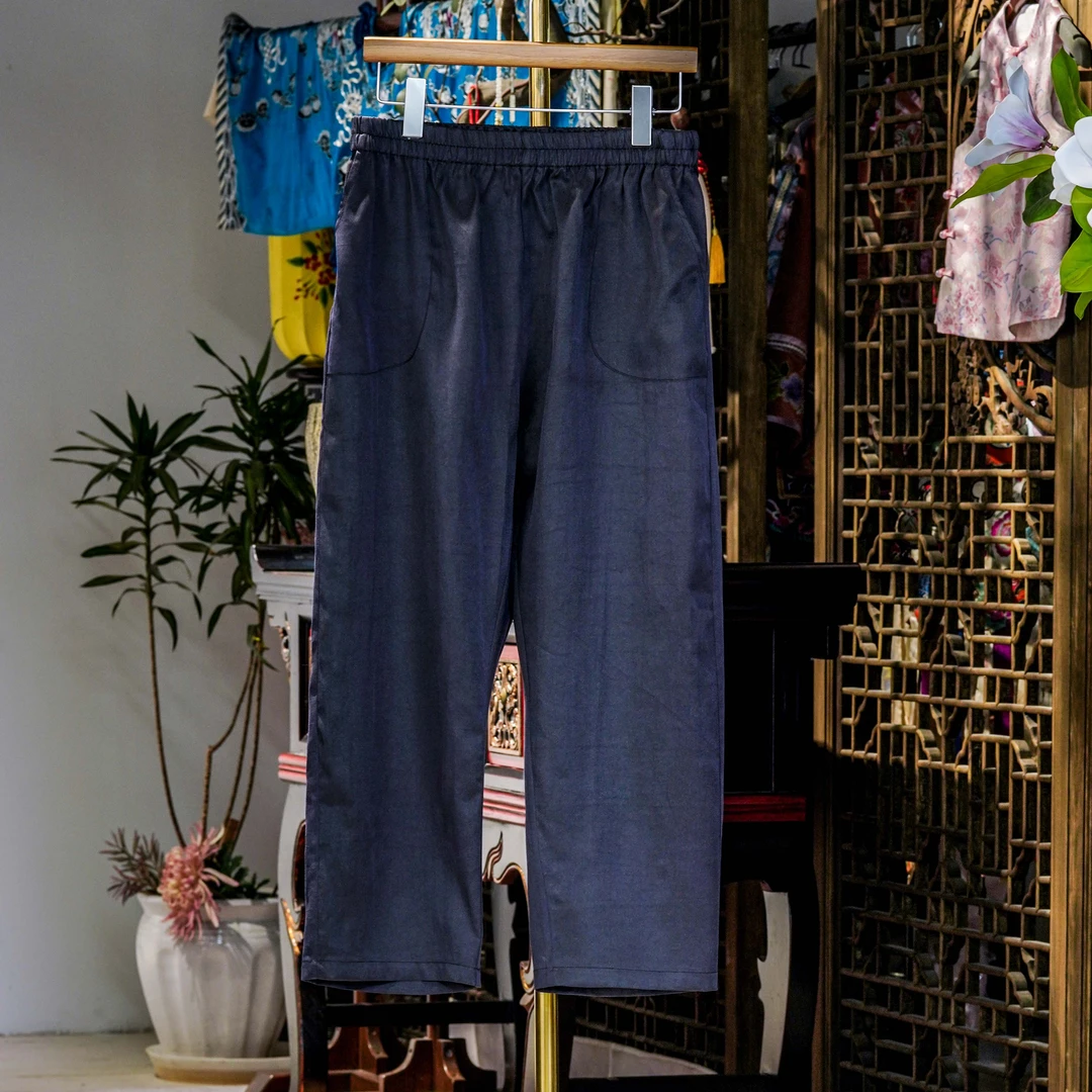 【煜秀堂】香云纱国风新中式休闲小脚裤