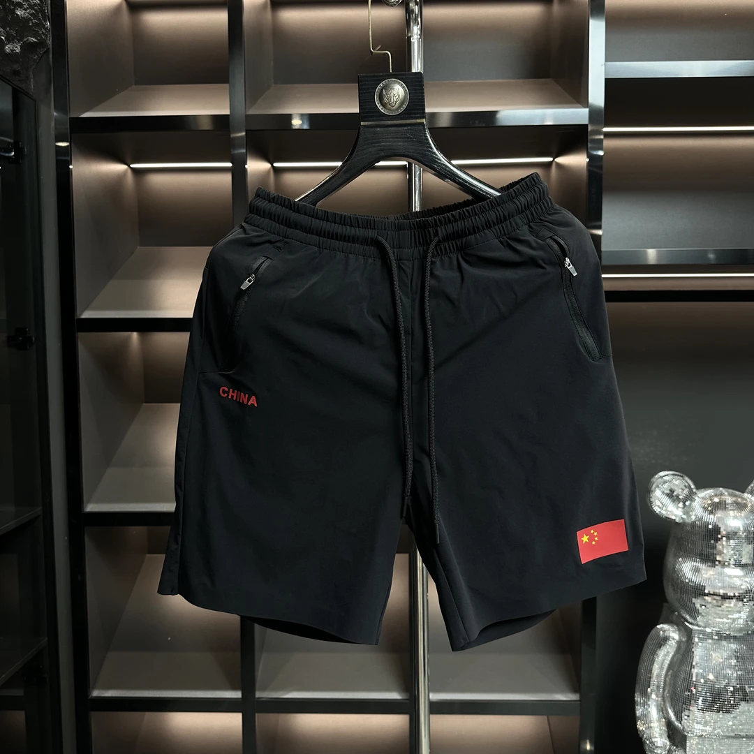 1106夏季男士宽松透气速干五分短裤轻奢百搭休闲时尚男款牛仔蓝色