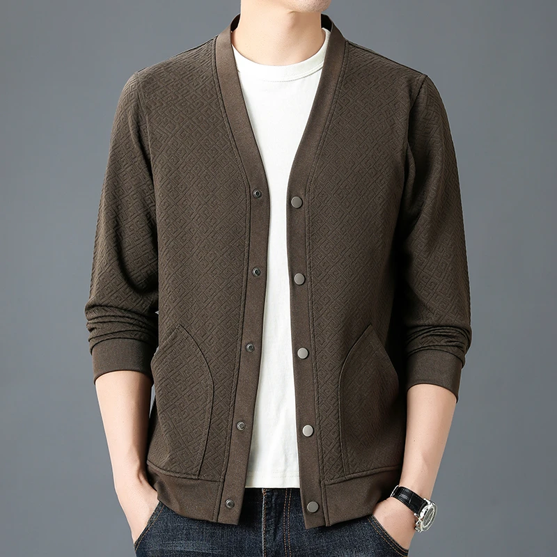 长袖纯色秋冬上衣夹克休闲薄款外穿男士休闲棒球服宽松春季春秋季