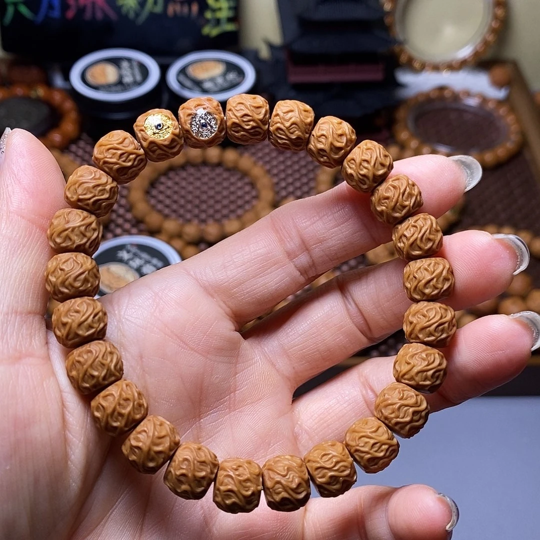 猴头核桃手串双标虎须全品