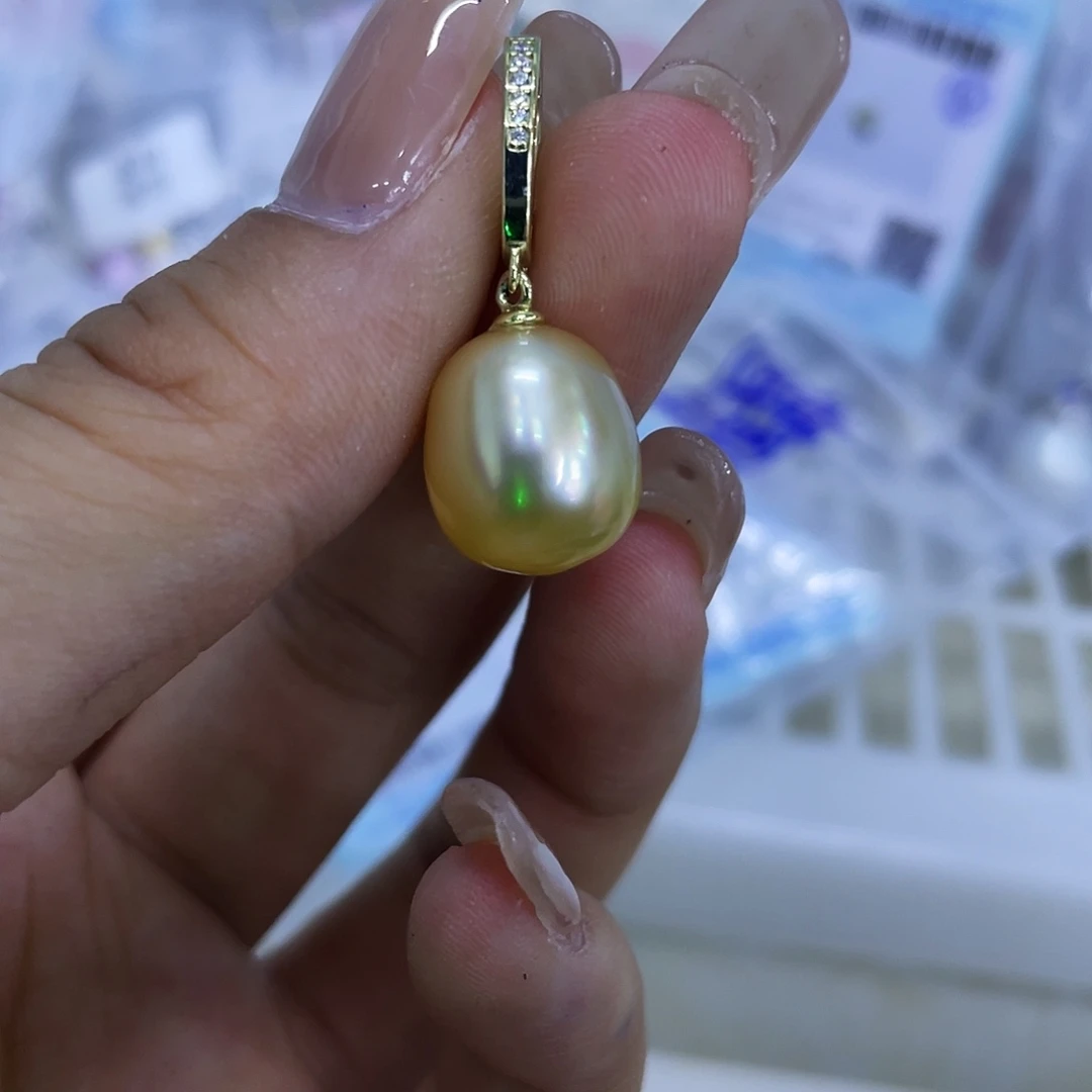 海水珍珠银S925镶嵌颈饰