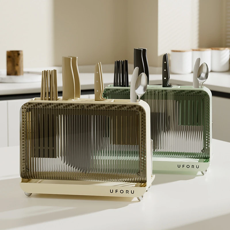 置物架餐具筷子多功能家用沥水刀架厨房家用台面一体式多功能沥水