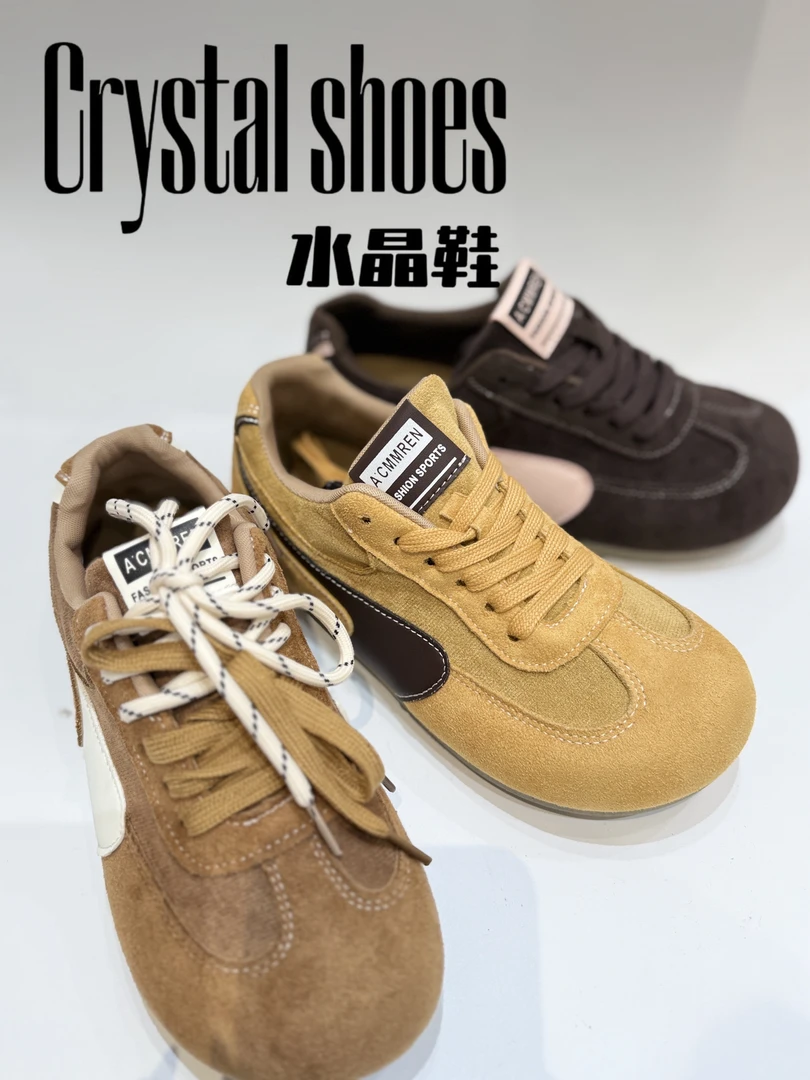 【3Y】韩国复古软底德训鞋女2025早春新款厚底阿甘鞋休闲板鞋