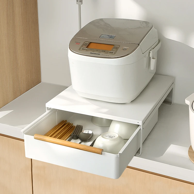 电饭煲置物架厨房多功能台面小烤箱家用桌面小家电分层收纳架支架