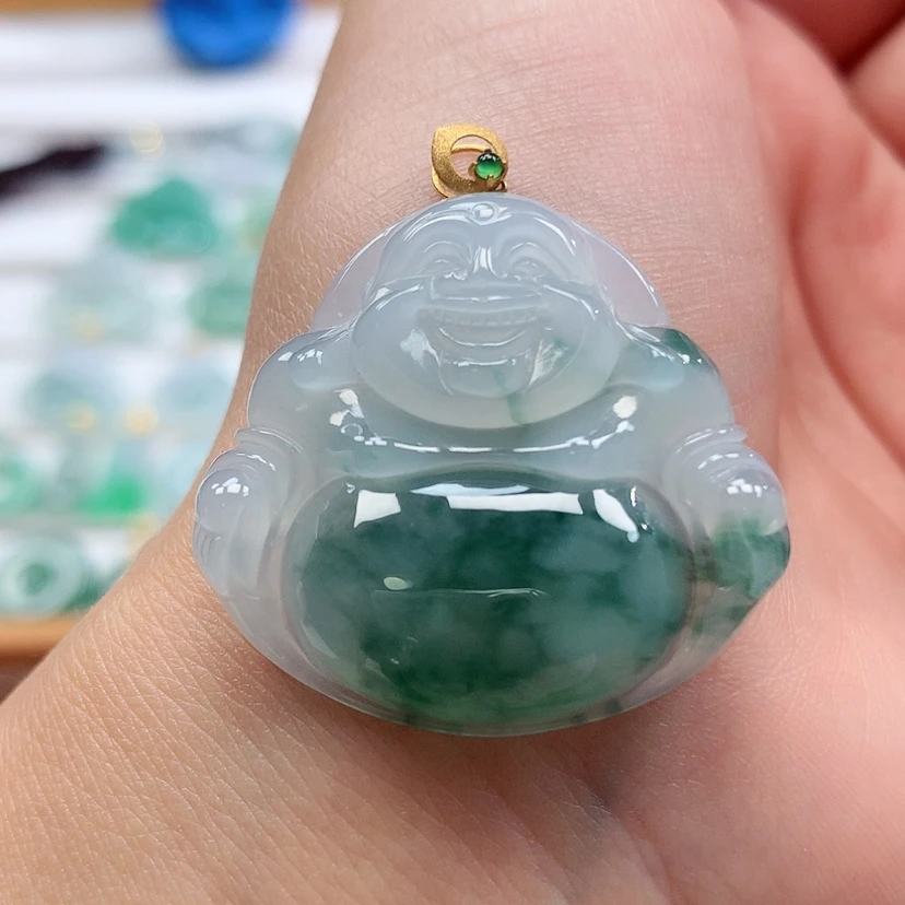 【闪购商品】吊坠(赠链)18K金镶嵌翡翠