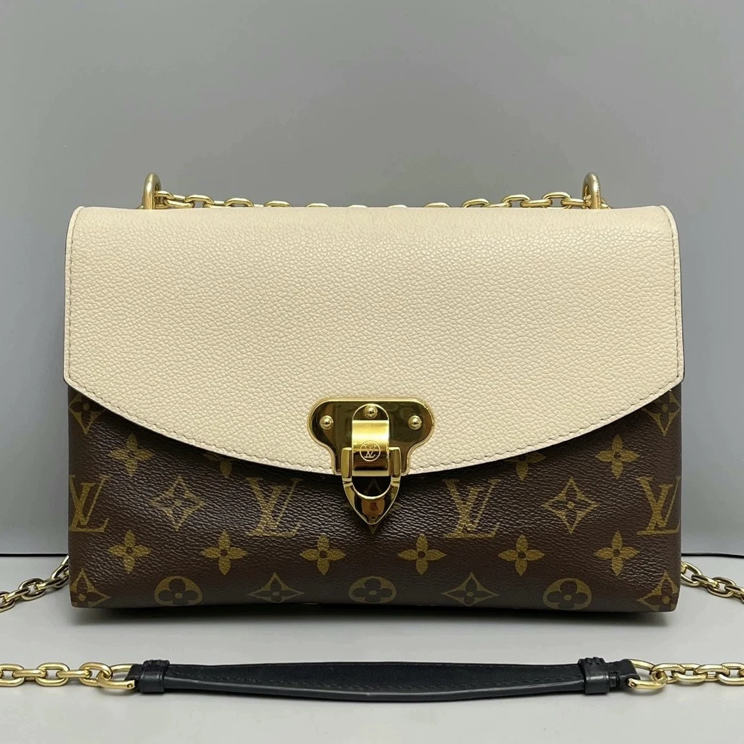 99新 LouisVuitton/路易威登 新款白拼老花传奇信封包