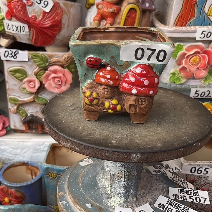 粗陶材质多肉花盆