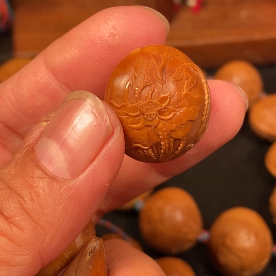 橄榄核手串/手链2.45荷花鱼单粒