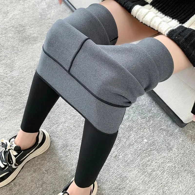 【亲肤磨毛鲨鱼裤】秋冬女外穿收腹提臀打底裤加绒加厚芭比保暖棉裤