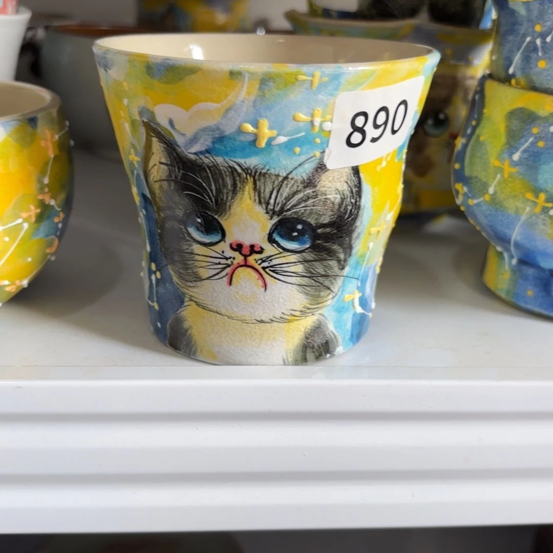 瓷片景德镇手绘高温釉下彩陶瓷茶具