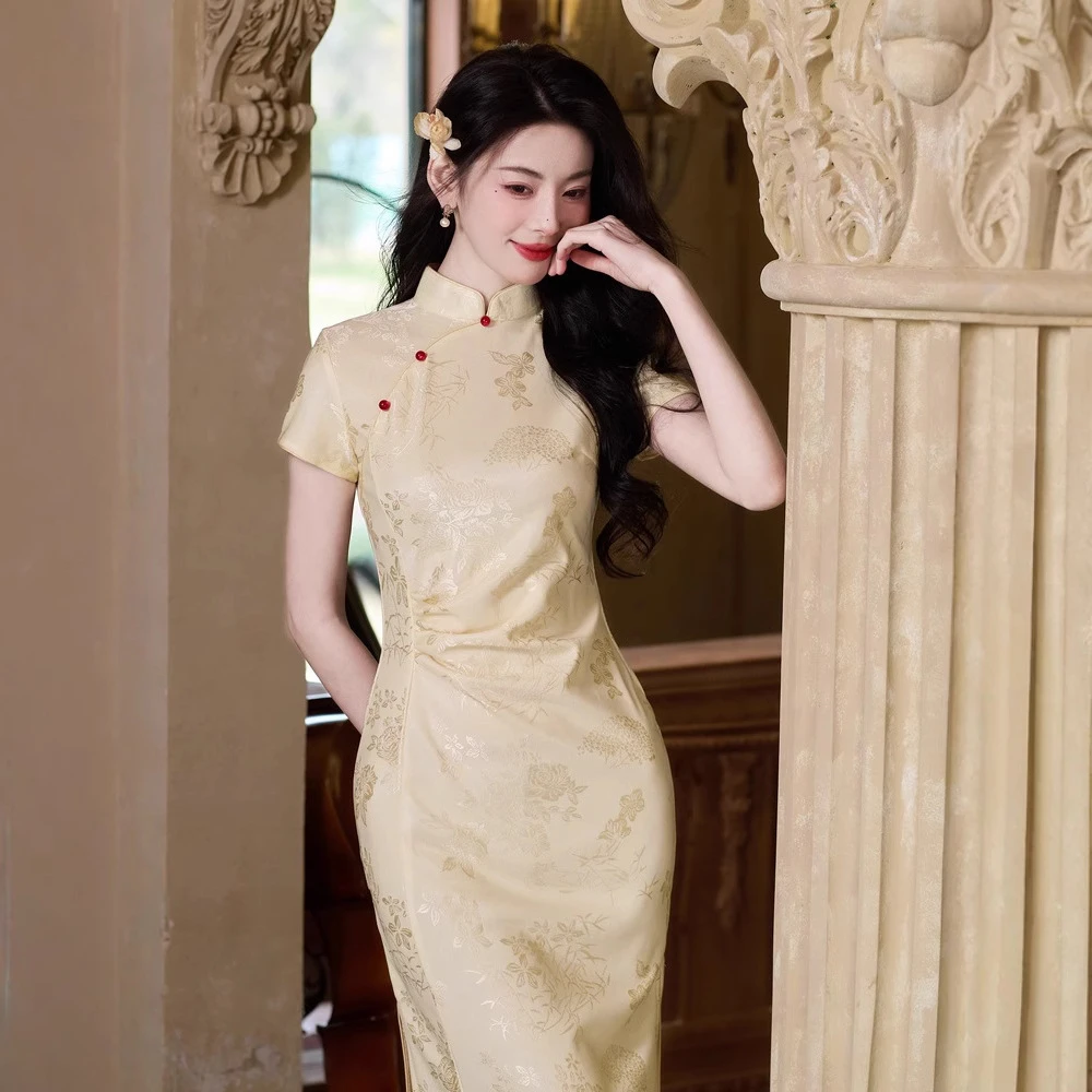 典雅感旗袍2025新款改良少女年轻款新中式连衣裙夏季日常气质优雅