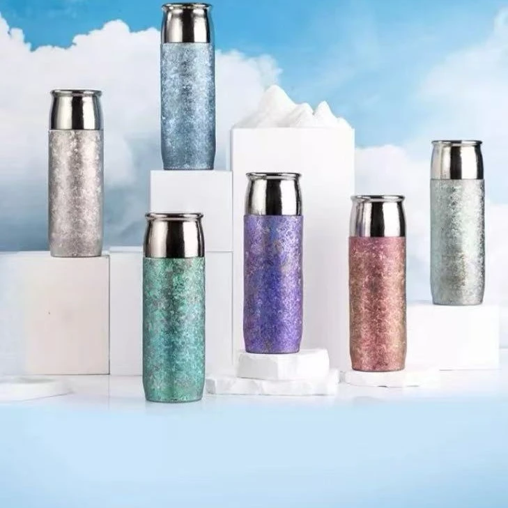 纯钛双盖磁吸杯茶水分离泡茶杯真空双层钛杯磁吸杯盖【纯钛保温杯】