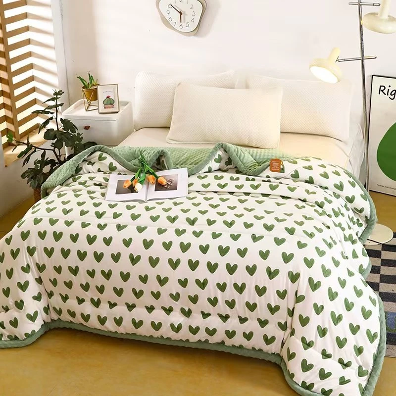 【梵曦专属】200*230cm小清新舒适柔软透气双层纱豆豆被 彼心