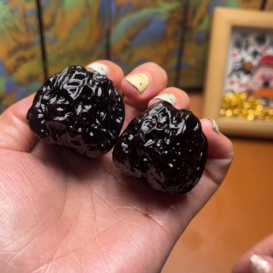 核桃地闷文玩手把件蛤蟆头35尺26