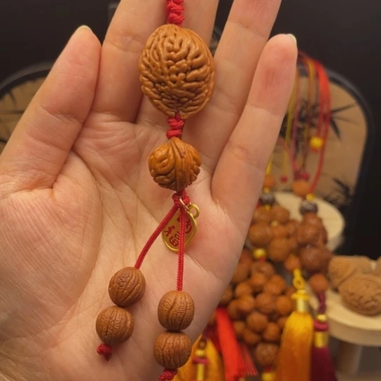 吊坠桃核核桃手串串的