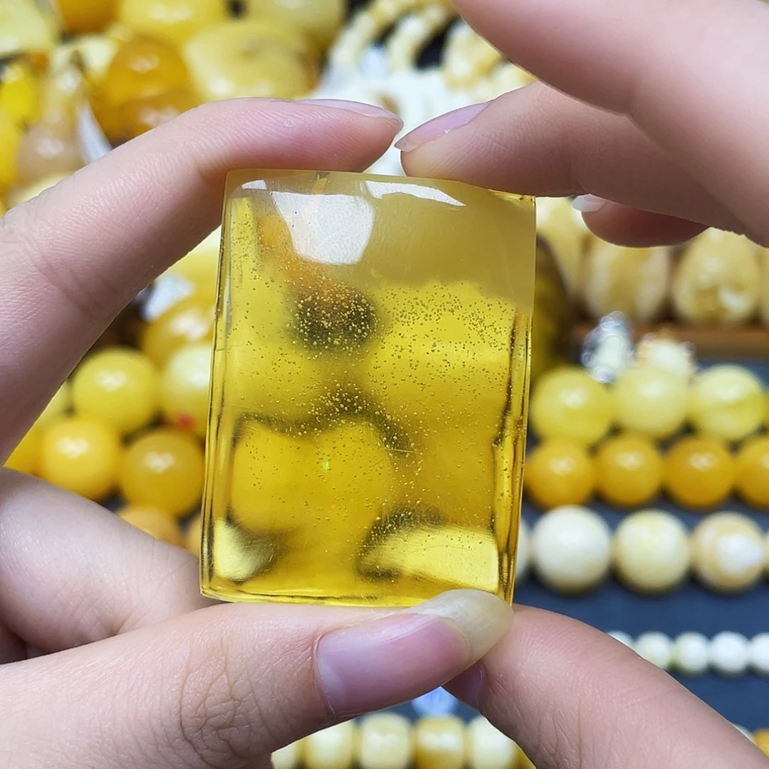 裸石蜜蜡未镶嵌无事牌47✖️34✖️8.5mm金沙