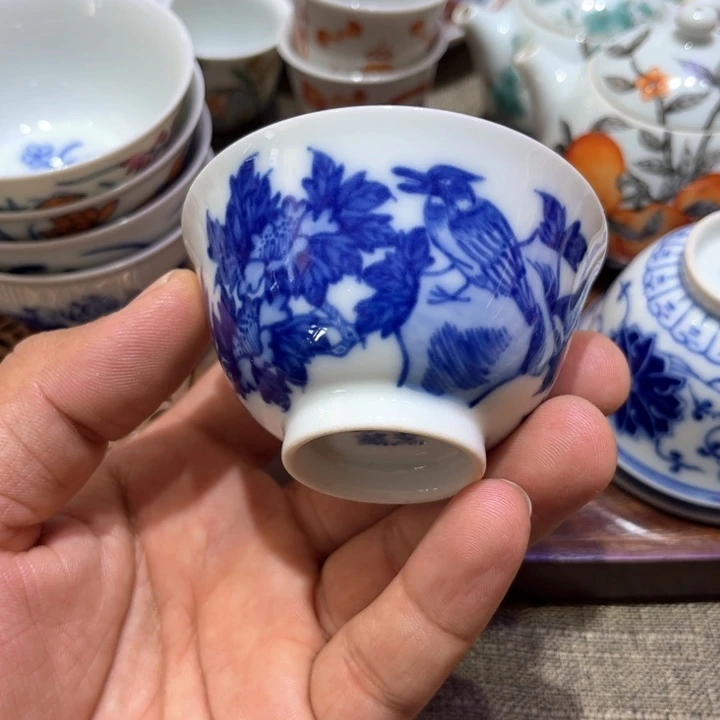 纯手绘精品盖碗杯