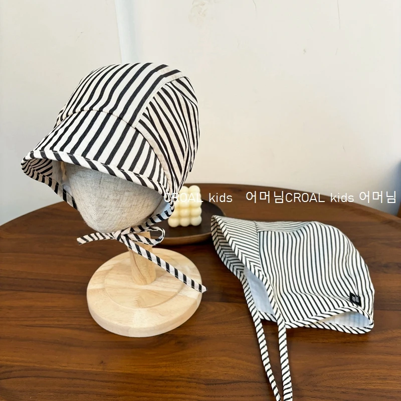 宝宝洋气宫廷帽大帽檐春秋遮阳帽子婴幼儿系带防晒夏天护耳帽儿童