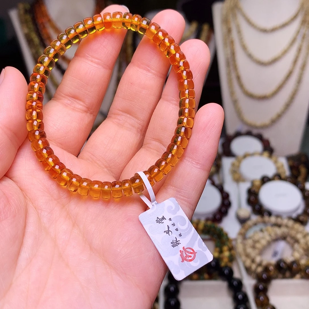 琥珀未镶嵌裸石6/精工直切金珀-976