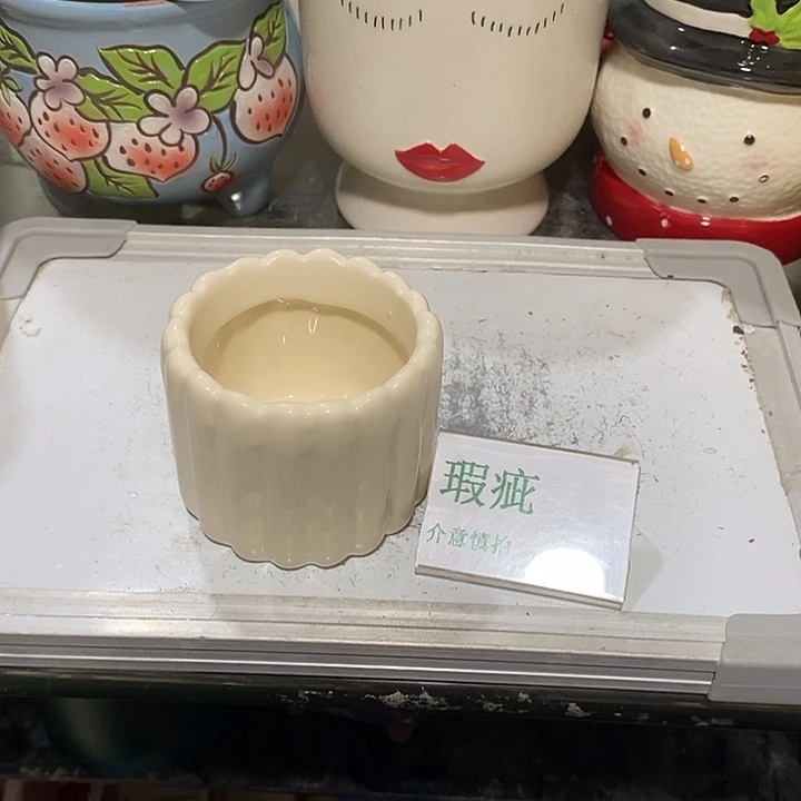 紫砂花盆多肉植物盆瑕疵有孔