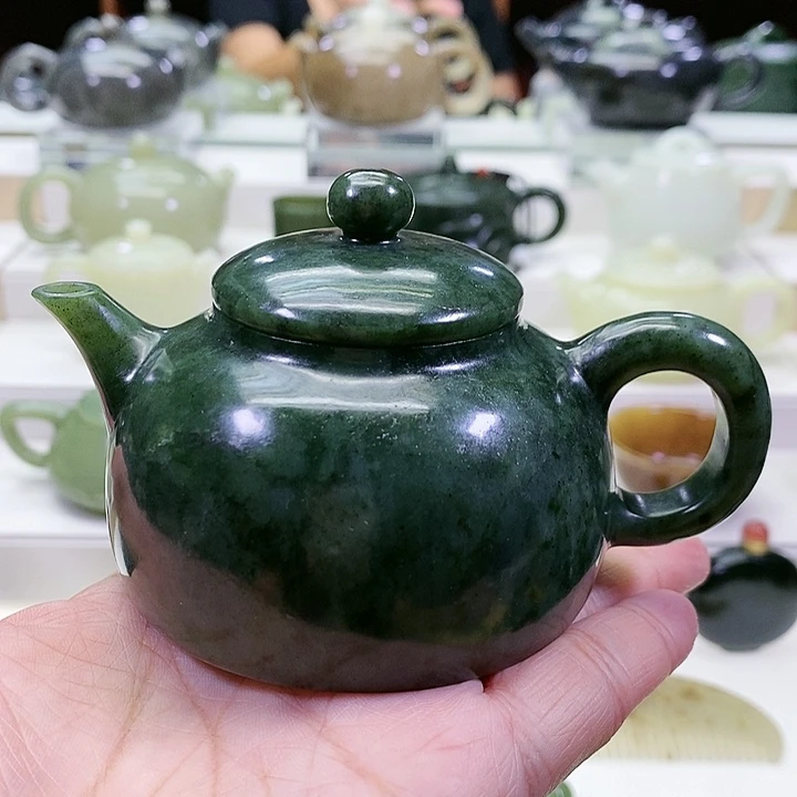 未镶嵌和田玉挂件茶壶130m l