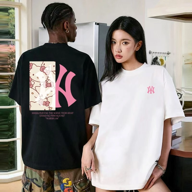 【品牌正品】夏季时尚百搭圆领T恤上衣男女同款情侣休闲短袖-216