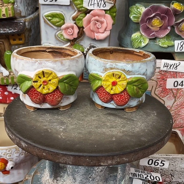 粗陶材质多肉花盆