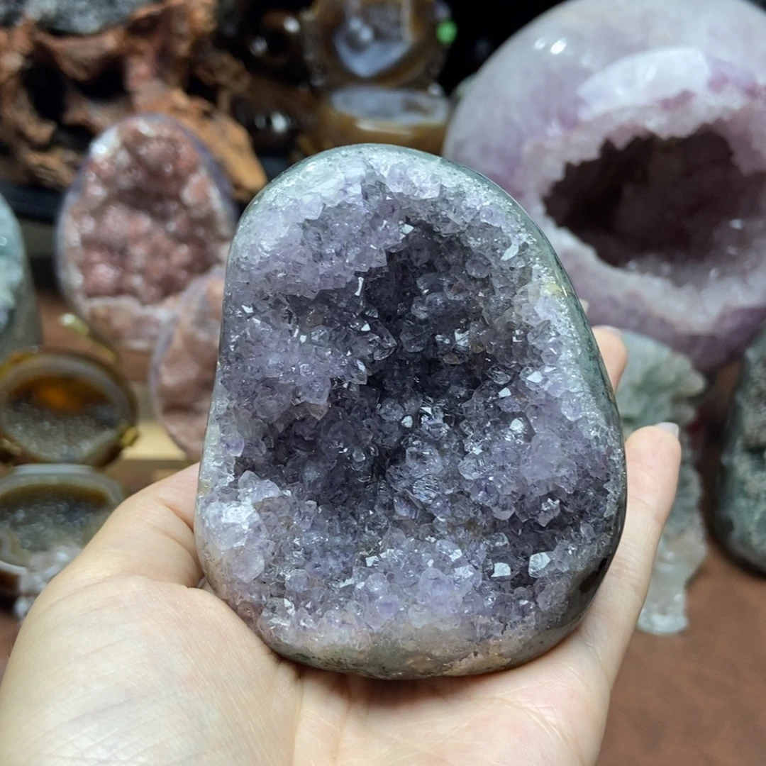 紫晶摆件未镶嵌水晶