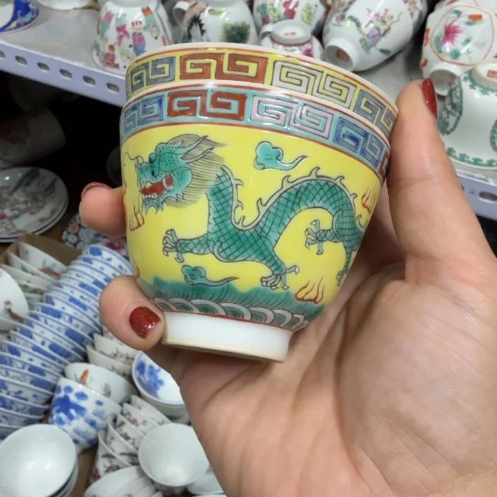 丰***下景德镇陶瓷杯子盖碗