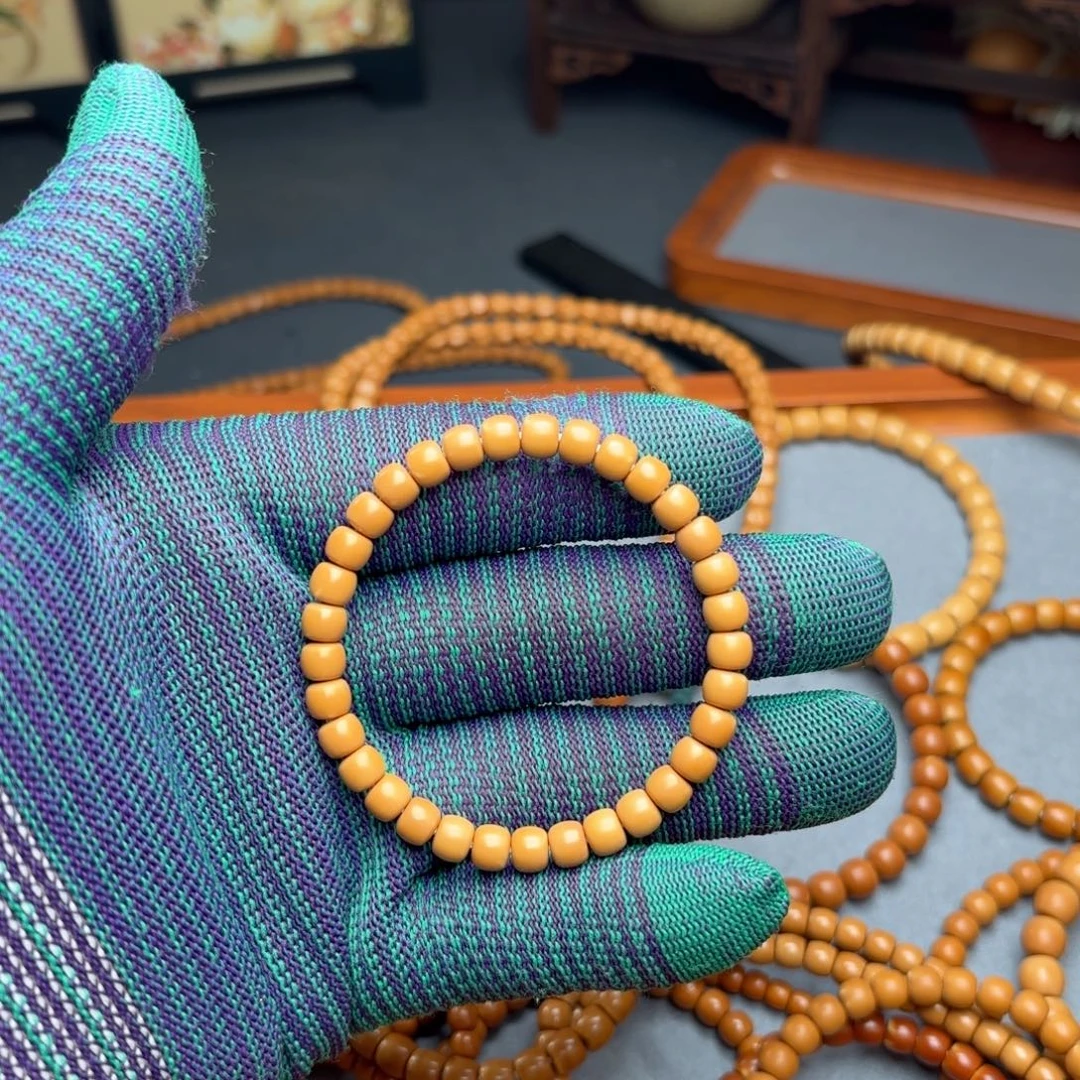 橄榄核手串老挝核尖单圈6.1